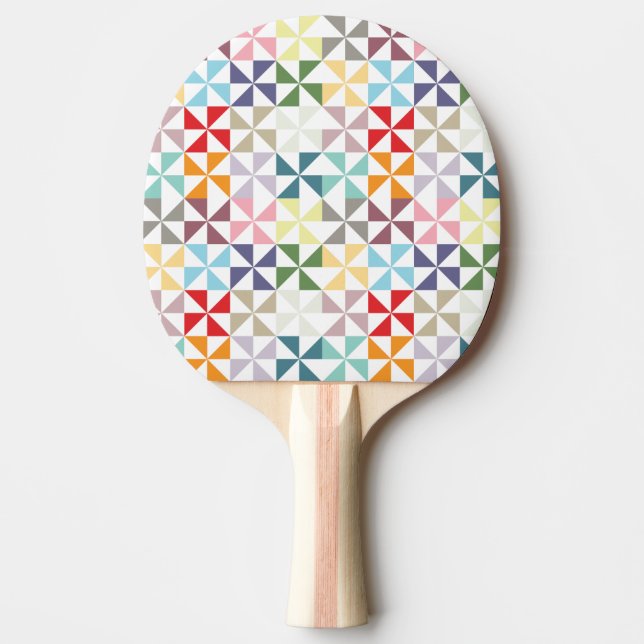 Raquette De Ping Pong Roue géométrique colorée (Devant)