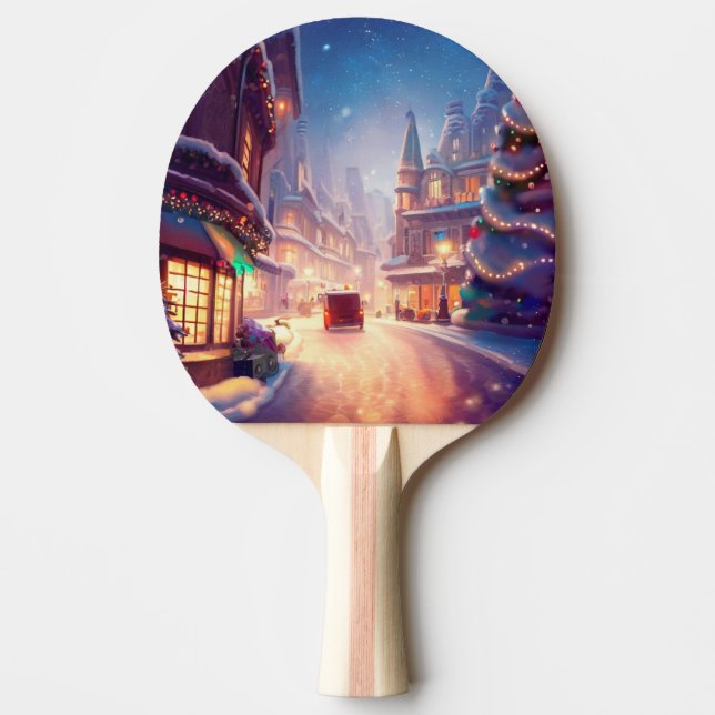 Raquette De Ping Pong Rue Christmas City (4) (Devant)