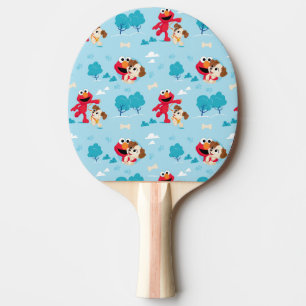 Raquette De Ping Pong Rue Sésame   Motif Elmo & Tango