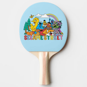 Raquette De Ping Pong Rue Sésame Rainbow Wave
