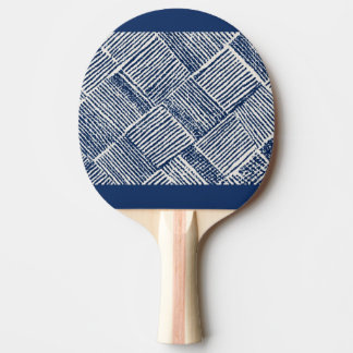 Raquette De Ping Pong Rythme Bleu | Motif géométrique en lignes pour raq
