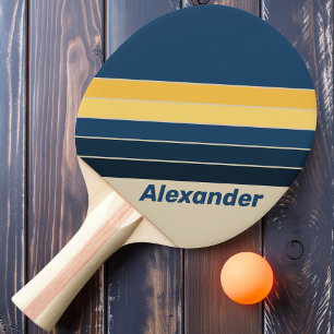 Raquette De Ping Pong Sable vintage de plage Sport strié avec nom
