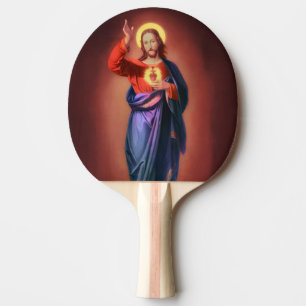 Raquette De Ping Pong Sacré Coeur de Jésus-Christ