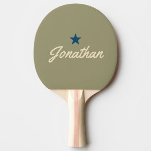Raquette De Ping Pong Sage de Prairie du Milieu du Siècle Vintage BL Sta