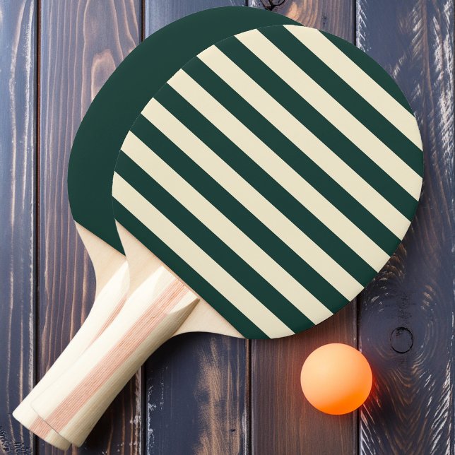 Raquette De Ping Pong Sage Green Polo Stripes et Solide (Créateur téléchargé)