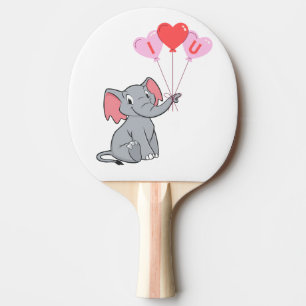 Raquette De Ping Pong Saint Valentin mignon Je t'aime coeur