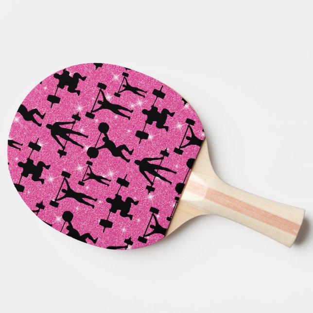 Raquette De Ping Pong Salle De Fitness Sport Parties scintillant Rose (Côté)