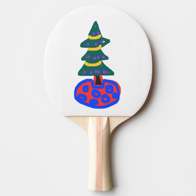 Raquette De Ping Pong Sapin de Noël drôle (Devant)