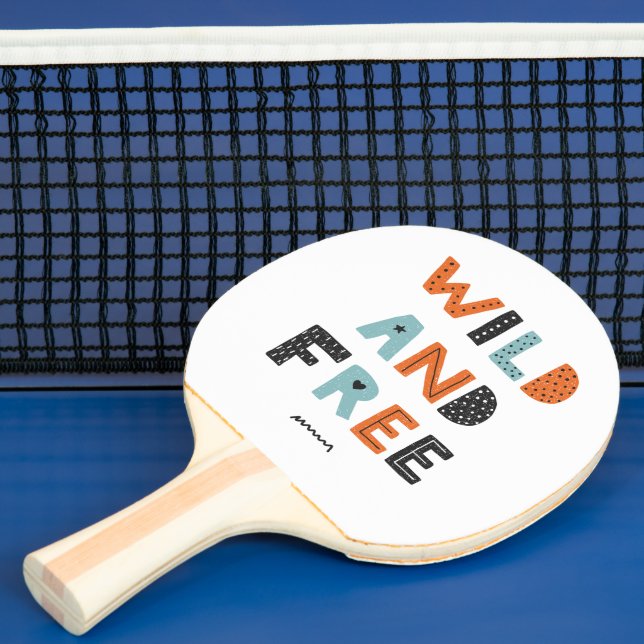 Raquette De Ping Pong Sauvage et libre | Lettres Doodle (Insitu)