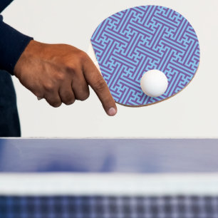 Raquette De Ping Pong Sayagata motif, japonais, violet et bleu