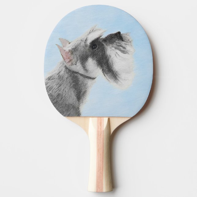 Raquette De Ping Pong Schnauzer (Giant, Standard) Peinture - Chien Art (Devant)