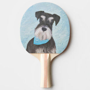 Raquette De Ping Pong Schnauzer (Miniature) Peinture - Joli chien origin