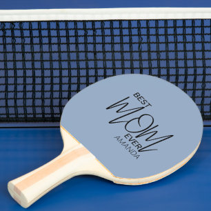Raquette De Ping Pong Script manuscrit minimaliste meilleure maman jamai