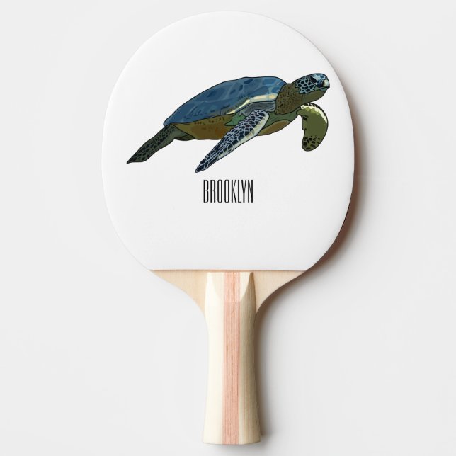 Raquette De Ping Pong Sea turtle cartoon (Devant)