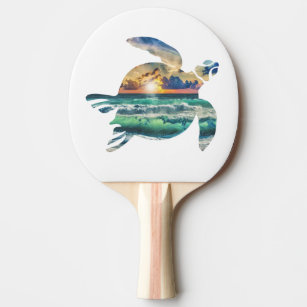 Raquette De Ping Pong Sea Turtle Sunset Beach Golf Balls Golf Ball Marke