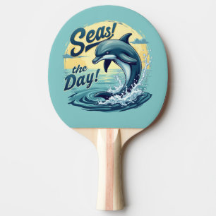 Raquette De Ping Pong Seas Day Retro Dolphin Océan esthétique