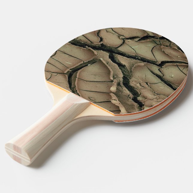 Raquette De Ping Pong SEC TERRE + votre idée (Devant Angle)