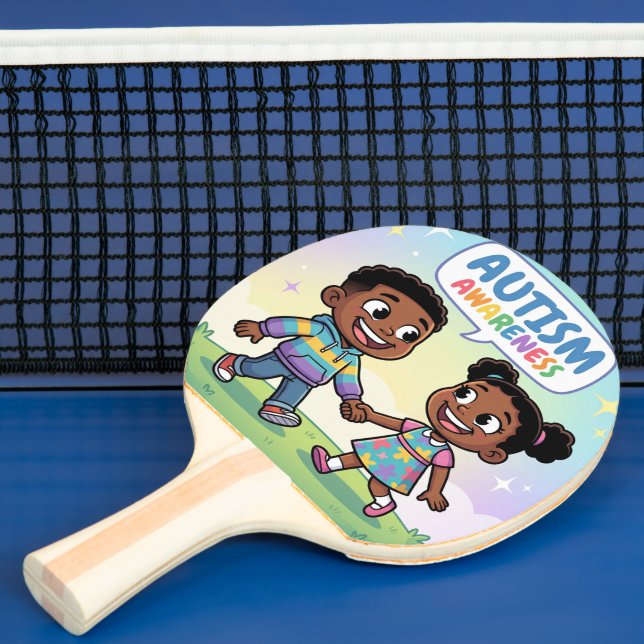 Raquette De Ping Pong Sensibilisation à l'autisme #2 (Insitu)