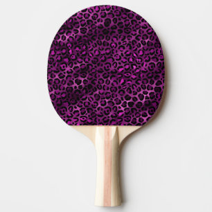 Raquette De Ping Pong Série Purple and Gold Leopard Design 3