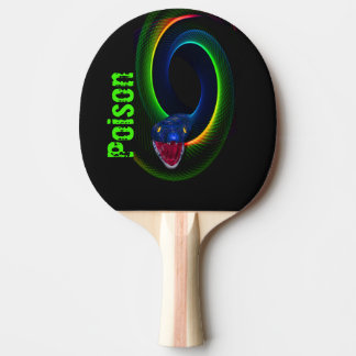 Raquette De Ping Pong Serpent Abstrait coloré