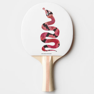 Raquette De Ping Pong Serpent noir et rouge Silhouette