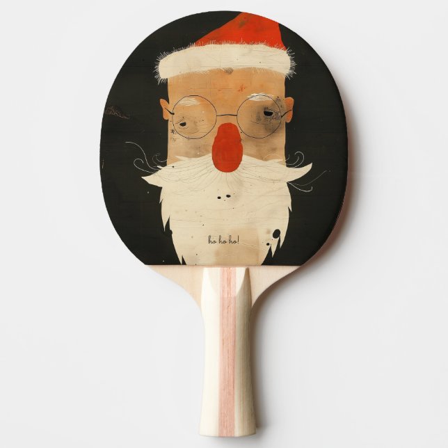 Raquette De Ping Pong Shabby Père Noël (Devant)
