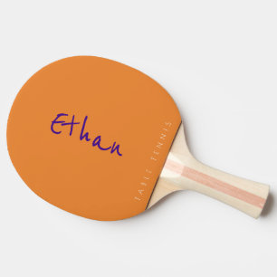 Raquette De Ping Pong Signature de ping-pong orange simple