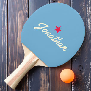 Raquette De Ping Pong Signature Vintage Star Bleu Ciel