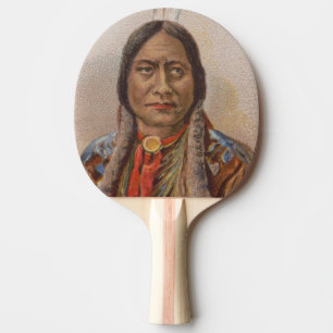 Raquette De Ping Pong Signaux de fumée : Lakota Indian Chief Sitting Bul