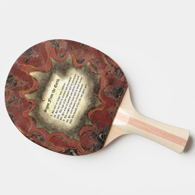 Raquette De Ping Pong Signes De La Terre (Côté)