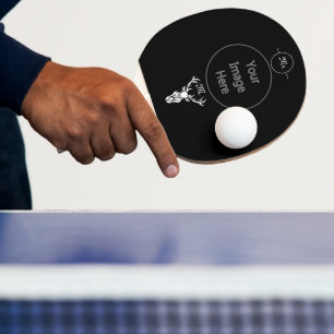 Raquette De Ping Pong Silhouette blanche de la tige de neige de la tribu