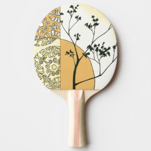 Raquette De Ping Pong Silhouette clairsemée d'arbre par Megan Meagher