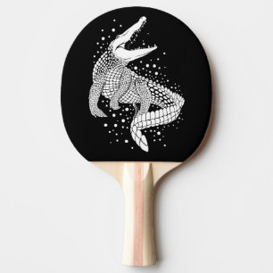 Raquette De Ping Pong Silhouette d'animal blanc - Crocodile