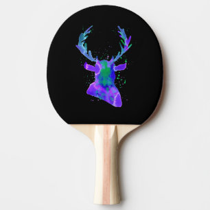 Raquette De Ping Pong Silhouette de cerf pourpre