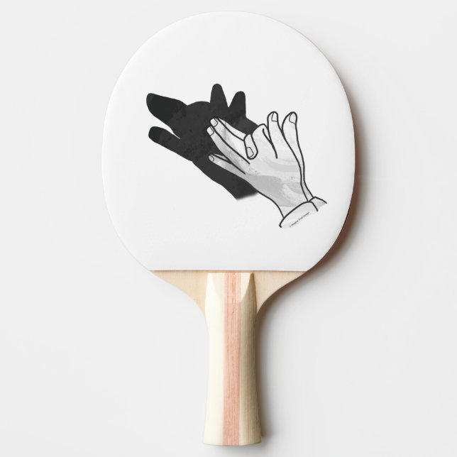 Raquette De Ping Pong Silhouette de main de loup (Devant)