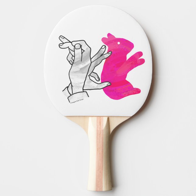 Raquette De Ping Pong Silhouette main Rabbit rose (Devant)