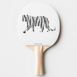 Raquette De Ping Pong Silhouette Tiger noir et blanc