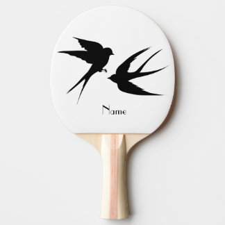 Raquette De Ping Pong Silhouettes d'oiseaux hirondelles Thunder_Cove