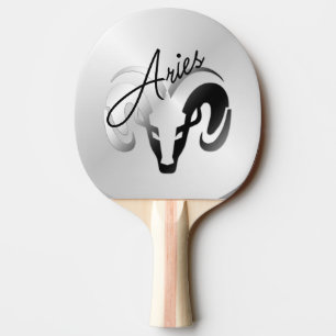 Raquette De Ping Pong Silver Aries le bélier Zodiac