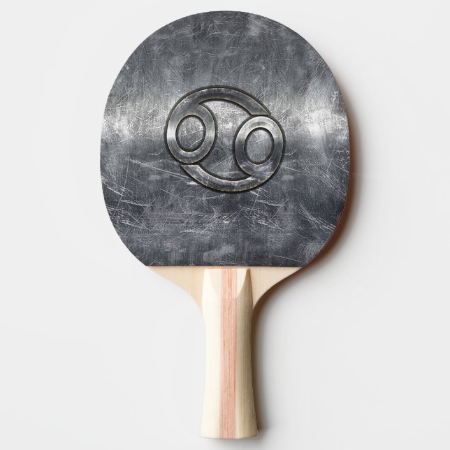 Raquette De Ping Pong Silver Grey Cancer Zodiac Se connecter Style désor (Dos)