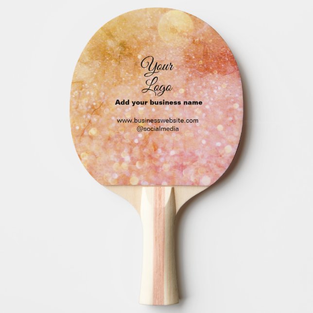 Raquette De Ping Pong simple adyour logo/design rose orange (Devant)