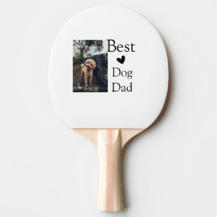Raquette De Ping Pong Simple animal coloré ajouter nom photo chien papa