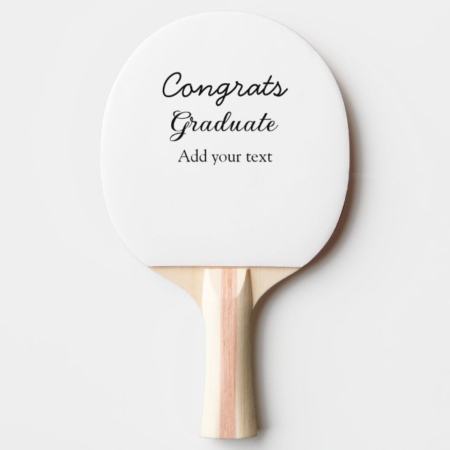 Raquette De Ping Pong Simple congratulation graduation add your (Devant)