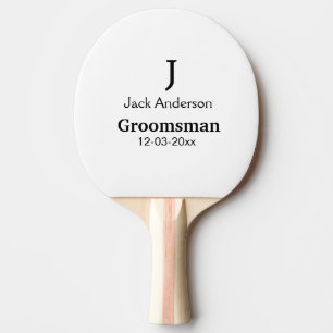 Raquette De Ping Pong SIMPLE MINIMAL ajouter votre nom toiletteur person