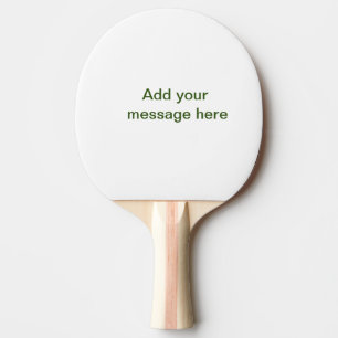 Raquette De Ping Pong Simple minimal vert ajoutez votre texte nom photo