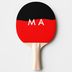 Raquette De Ping Pong Simple monogramme ajouter votre nom lettre man min