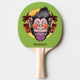 Raquette De Ping Pong Singe de plage nom personnalisé