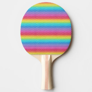 Raquette De Ping Pong Sirène arc-en-ciel colorée