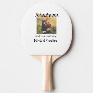 Raquette De Ping Pong Sisters besties BFF ajouter nom de la photo nom fa