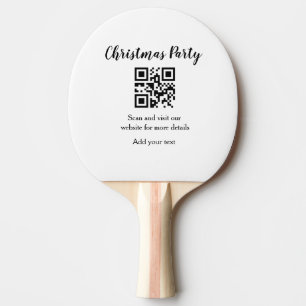 Raquette De Ping Pong Site web simple pour fête de Noël code-barres QR a